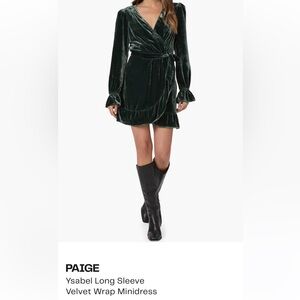 Paige Ysabel Velvet Wrap Dress